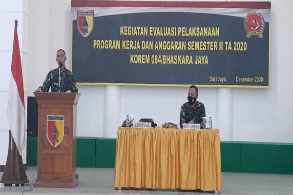 Rapat Evaluasi Teritorial, Korem Bhaskara Jaya Kumpulkan Danramil