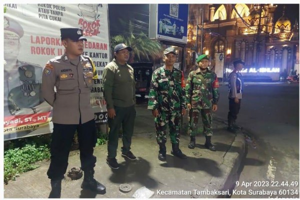 Kapolsek Tambaksari Melaksanakan Patroli Mengantisipasi Tawuran Dan Balap Liar