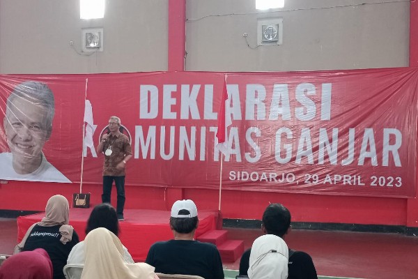 Komunitas Ganjar Pranowo Sidoarjo Deklarasi Di Gedung Serbaguna Bungurasih