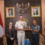 Jalin Kerjasama, Pangkoarmada II Sambut Courtesy Call Athal Australia