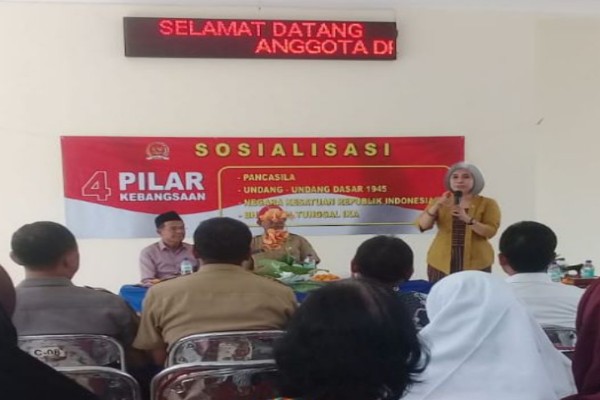 Sosialisasi 4 Pilar Kebangsaan Dilakukan Oleh Indah Kurnia Anggota DPR RI Dari Fraksi PDI Perjuangan