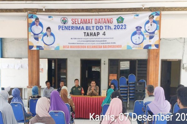 Pemerintah Desa Waruberon Bagikan Bantuan BLT DD Tahun 2023 Kepada Warga Masyarakat