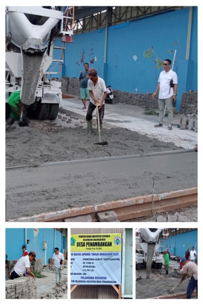 Untuk Kesejahteraan Warganya Pemerintah Desa Penambangan Prioritaskan Betonisasi Jalan Desa