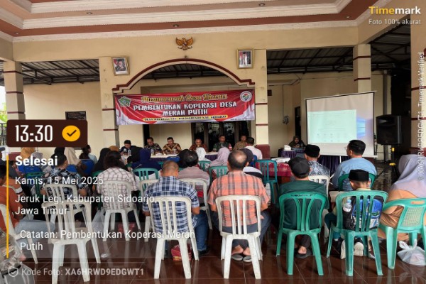Pemerintah Desa Jeruklegi Kecamatan Balongbendo Adakan Pembentukan Koperasi Desa Merah Putih