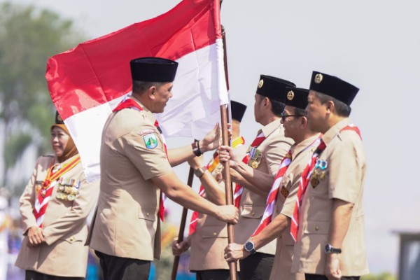 Pangdam V/Brawijaya Hadiri Apel Hari Pramuka ke-64 di Koarmada II